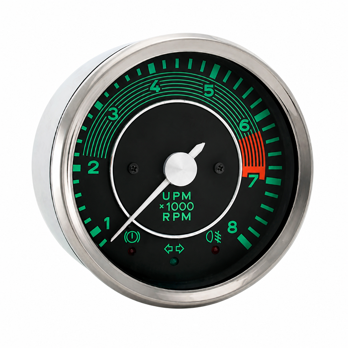 VDO-519-847 - A2C59519847 - GENUINE VDO - 356 SERIES 8000 RPM TACHOMETER - FOR ORIGINAL AND REPLICA PORSCHE 356 - SOLD EACH