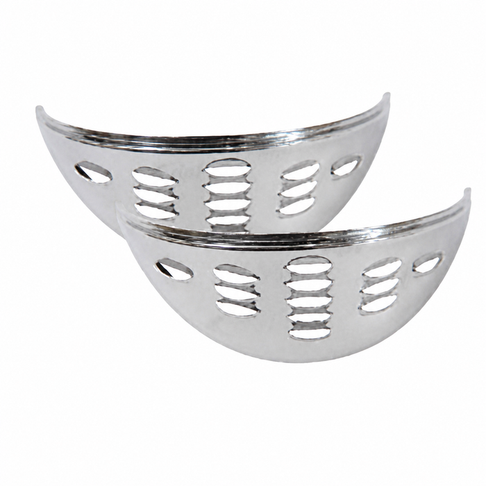 ACC-C10-3371 - LOUVERED CHROME EYEBROWS - ALL BEETLE / BUS / TYPE 3 / THING
