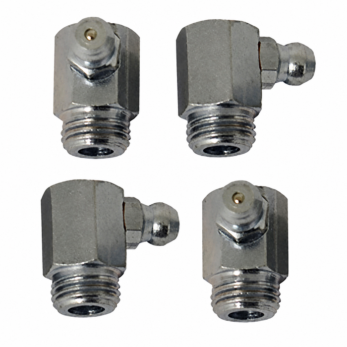VHD-N18-5161-90SET - SET OF 4 GREASE NIPPLES (ZIRK FITTING) - 10MM X 1MM - AT 90 DEGREE - SOLD SET OF 4