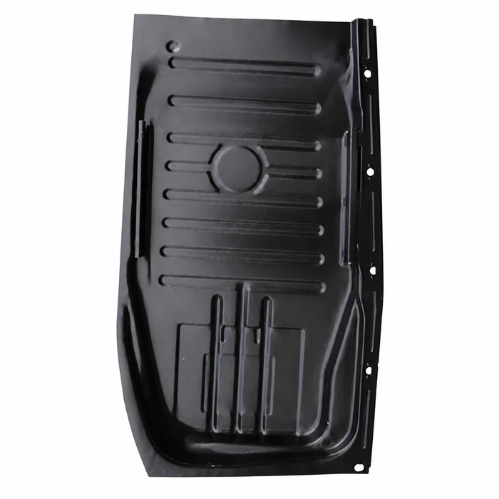 VNG-95-13-76-4 - RIGHT REAR FLOOR PAN 1/2 SECTION WITH OUTER BOLTING RAIL - BEETLE 73-79 (SEAT RAIL INC.) - BLACK OR GALVANIZED COATING MAY VARY - SOLD EACH