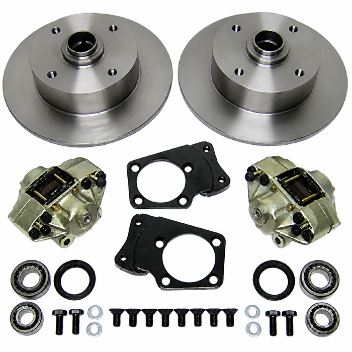 ACC-C10-4123 - CIP1 EXCLUSIVE - DELUXE FRONT DISC BRAKE CONVERSION KIT WITH GENUINE QUALITY WHEEL BRGS - SIMILAR TO EMPI 22-2855 - WITH YOUR CHOICE OF BOLT PATTERN - FITS SUPER BEETLE 71-79 - SOLD KIT