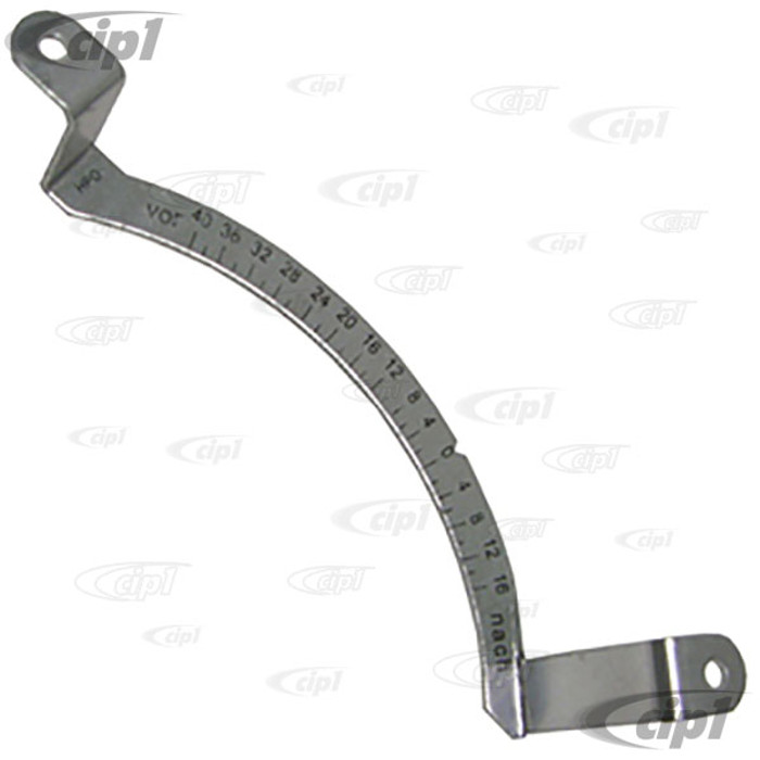 VWC-021-119-249-EA - 021119249E - IGNITION TIMING SCALE - ALUMINUM - BUS 72-79 VANAGON 80-83 - SOLD EACH