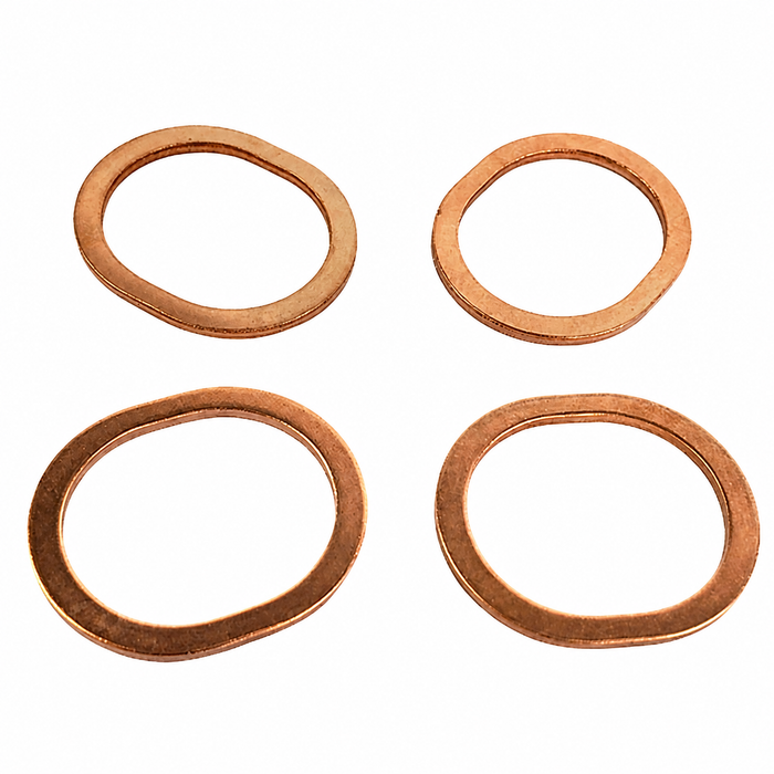 VWC-021-256-251-A4 - 021256251A - COPPER HEATER BOX TO HEAD GASKETS - 1700CC ENGINE - BUS 72-74 - TYPE-4 73-74 - SOLD SET OF 4