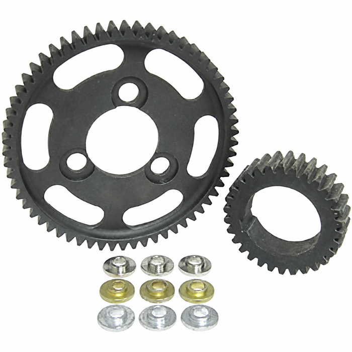 ACC-C10-5405 - SIMILAR TO EMPI 21-2515 - CNC FORGED BILLET STEEL STRAIGHT CUT ADJUSTABLE TIMING CAM GEAR SET- STEEL ON STEEL - ALL BEETLE STYLE ENGINES - SOLD SET