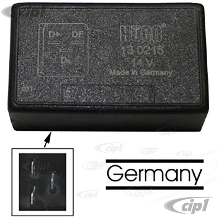 VWC-043-903-803-A - (043903803A) GERMAN MADE - 12 VOLT EXTERNAL REGULATOR FOR ALTERNATOR - BEETLE 73-74 / GHIA 73-74 / BUS 72-79 - SOLD EACH