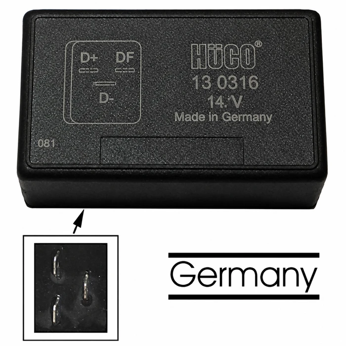 VWC-043-903-803-A - (043903803A) GERMAN MADE - 12 VOLT EXTERNAL REGULATOR FOR ALTERNATOR - BEETLE 73-74 / GHIA 73-74 / BUS 72-79 - SOLD EACH