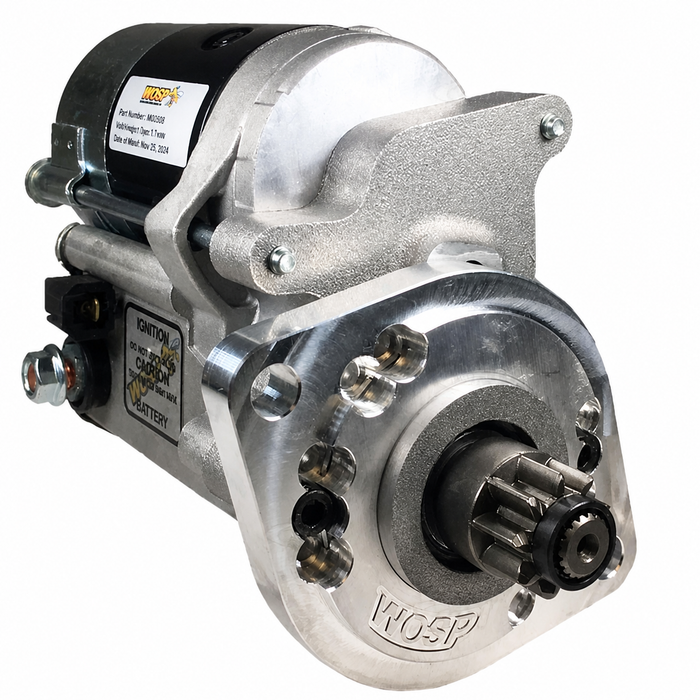 ACC-C10-5769-WOS - WOSP PERFORMANCE - HIGH TORQUE GEAR REDUCTION (1.3KW - 1.3HP) 12V STARTER - WITH 6 VOLT RING GEAR - PORSCHE 356 48-65 - BEETLE 50-66 - GHIA 56-66 - TYPE-3 62-66 - BUS 50-66 - REF.#'s - LMS1105 - 17-2944-0 - SR11X - SR21X - EACH