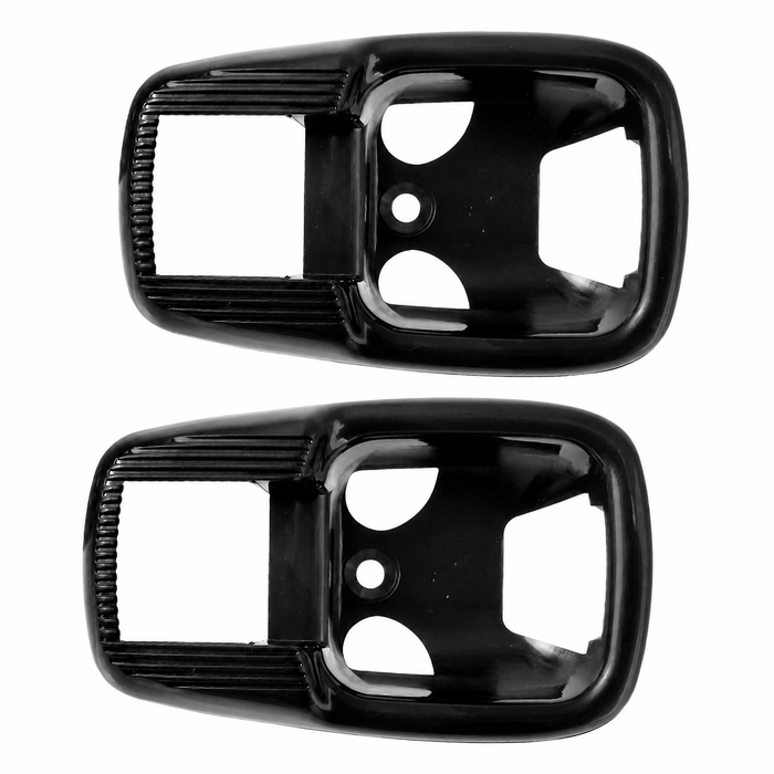VWC-111-837-239-BBPR - 111837239BBK - PAIR OF TRIM COVER PLATES - BLACK PLASTIC - INSIDE DOOR RELEASE LEVER - STANDARD BEETLE 67-77 / GHIA 65-70 / BUS 74-79 / TYPE-3 62-73 - SOLD PAIR