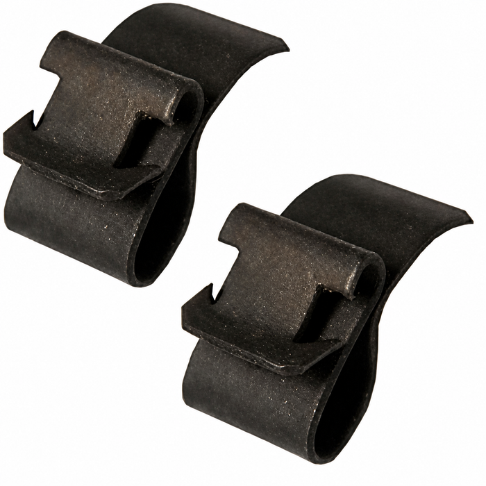 VWC-111-837-421-PR - 111837421 - PAIR OF REAR FELT CHANNEL CLIPS - SECURES REAR FELT METAL CHANNEL TO DOOR -  2 PER CAR REQUIRED - BEETLE 65-77 (NOT CONVERTIBLE) - BUS 68-79 - TYPE-3 62-74 - SOLD PAIR