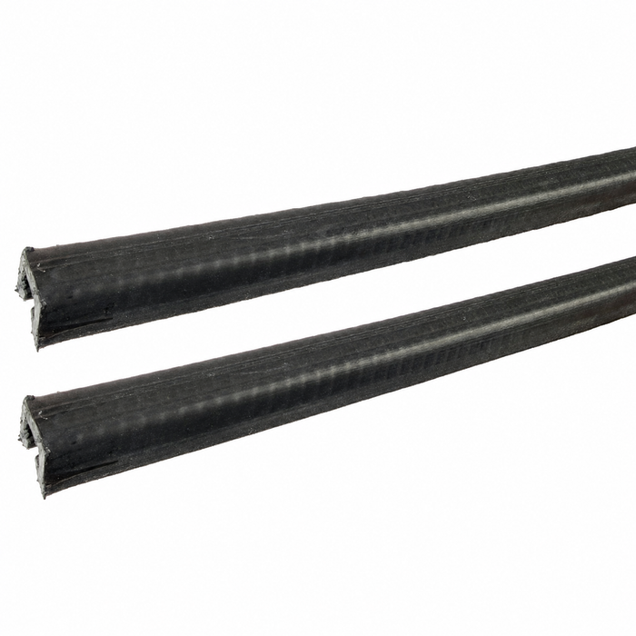 VWC-111-837-439-D2 - 111837439D - QUALITY REPRODUCTION - PAIR OF DOOR FELT CHANNELS - ALONG TOP AND DOWN BACK OF GLASS - BEETLE 52-79 - BUS 68-79 - TYPE-3 62-73 - SOLD PAIR