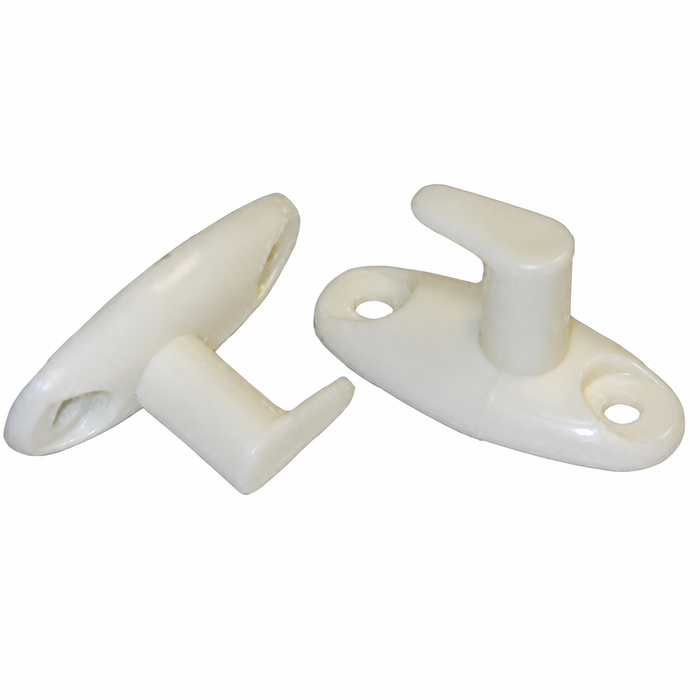 VWC-111-857-723-A2 - SEAT BELT HOOK - WHITE - BEETLE CONVERTIBLE ONLY  68-79 / GHIA CONVERTIBLE ONLY 68-74 - SOLD PAIR