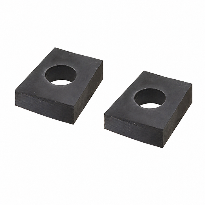 VWC-111-899-115-APR - 111899115A - GERMAN - PAIR OF RUBBER PADS - 10MM VIBRATION DAMPING RUBBER PADS - 10MM BETWEEN TORSION HOUSING/FRAME OR FRONT BEAM TO BODY - BEETLE 46-79 / GHIA 56-74 / VW THING 69-74 - SOLD PAIR