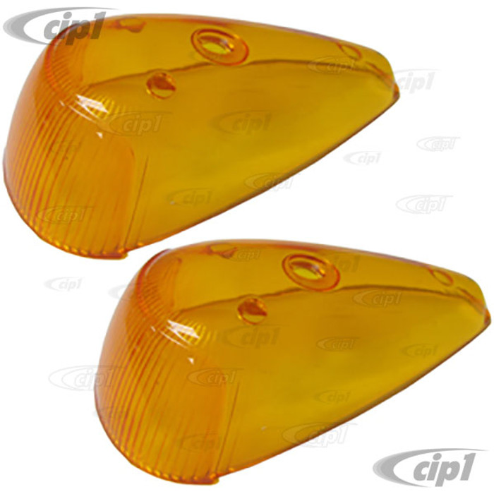 VWC-111-953-161-JPR - PAIR OF FRONT TURN SIGNAL LENS - AMBER - LEFT AND RIGHT - BEETLE 64-67 - SOLD PAIR - SEE NOTES