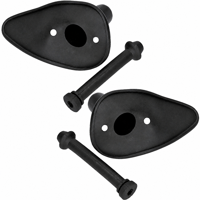 VWC-111-953-193-E2 - 111953193E - EXCELLENT REPRODUCTION - PAIR OF FRONT TURN SIGNAL SEALS -  WITH 12MM WIRING TUBE THRU INNER FENDER - BEETLE 64-69 - SOLD PAIR