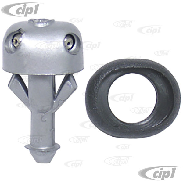 VWC-111-955-993-AGR - SILVER OE GERMAN WINDSHIELD WASHER NOZZLE W