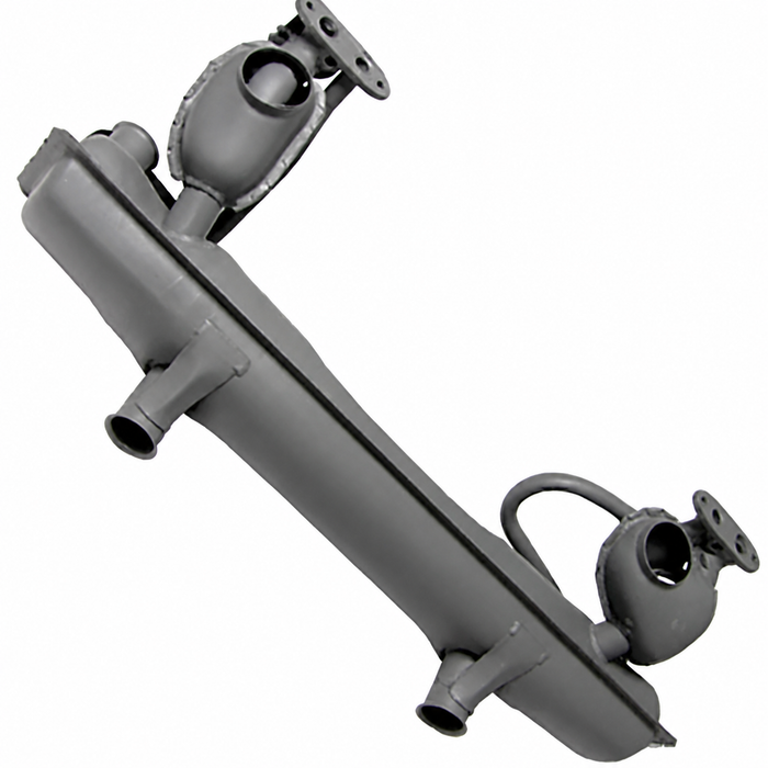 VWC-113-251-053-AQ - 113251053BG - MUFFLER WITH DUAL HEAT RISERS - CALIFORNIA MODELS BEETLE/GHIA 73-74 - SOLD EACH