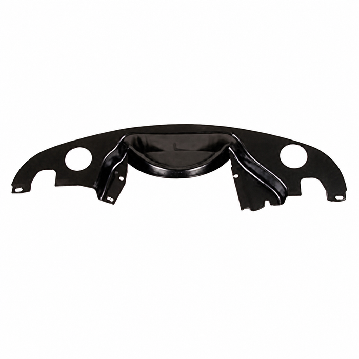 ACC-C10-6211 - EMPI 8938 - BLACK LARGE REAR PULLEY TIN WITH HEAT HOLES - WITH HEAT RISER HOLES - BEETLE 66-74 - GHIA 66-74 - BUS 65-71 - SOLD EACH