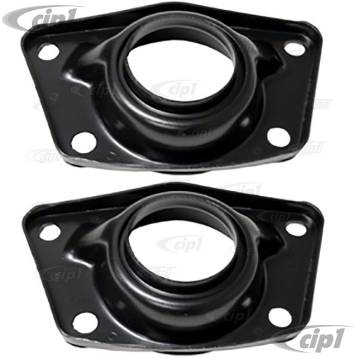 VWC-113-511-227-BPR - REAR TORSION BAR COVERS FOR SINGLE SPRING PLATES - WITH HOLE - LEFT OR RIGHT - BEETLE/GHIA 71-79 - THING 73-74 - SOLD PAIR