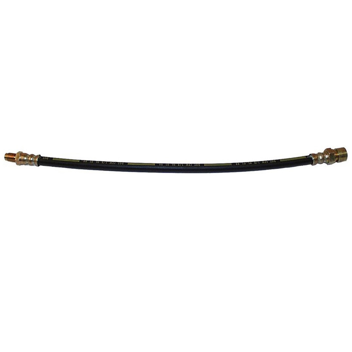 VWC-113-611-701-D - (113611701D) - RUBBER BRAKE HOSE - FRONT - 380MM - M/F ENDS - LEFT OR RIGHT - STANDARD BEETLE 67-77 - TYPE-3 1966 WITH DRUMS - SOLD EACH