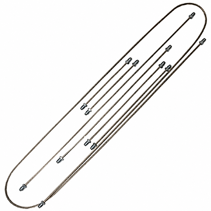 VWC-113-698-996-ASS - 113698996A - EXCELLENT QUALITY - STAINLESS STEEL BRAKE LINE KIT - BEETLE 58-66 - GHIA 58-66 - SOLD SET