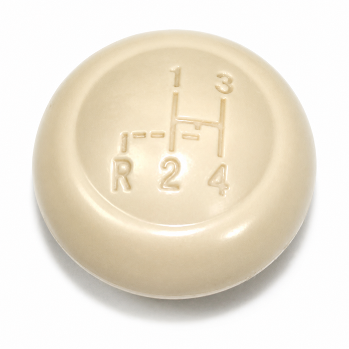 VWC-113-711-141-APIV - 113711141A - EXCELLENT REPRODUCTION - IVORY SHIFT KNOB WITH SHIFT PATTERN - 7MM - BEETLE 62-67 - GHIA 62-67 - SOLD EACH