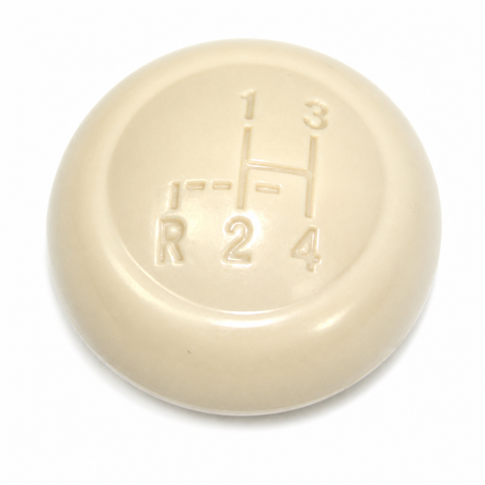 VWC-113-711-141-PIV - 113711141 - EXCELLENT REPRODUCTION - IVORY SHIFT KNOB WITH SHIFT PATTERN - 10MM - BEETLE 52-61 - GHIA 56-61 - BUS 52-67 - SOLD EACH