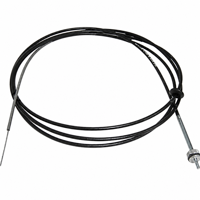 VWC-113-711-501 - CHOKE CABLE/FUEL RESERVE CABLE, BEETLE 52-61 and 1952 BUS FROM CHASSIS # 20-041712 -  TO 1961 BUS CHASSIS # 614455. INCLUDES SLEEVE AND KNURLED NUT. ALSO FUNCTIONS AS FUEL RESERVE LEVER CABLE THROUGH BUS 1967