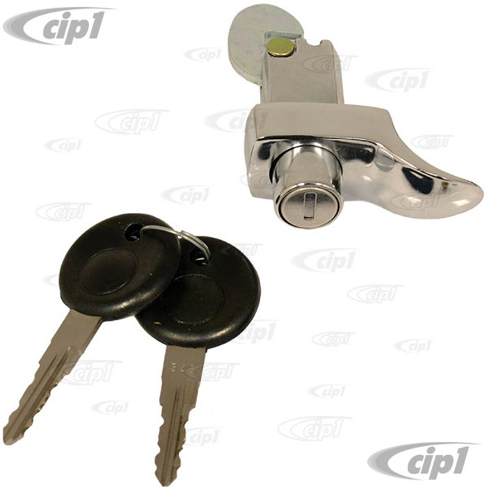 VWC-113-827-503-G - 113827503G - ENGINE LID LOCK WITH KEYS (1 SCREW MOUNT) - BEETLE 72-79 - SOLD EACH