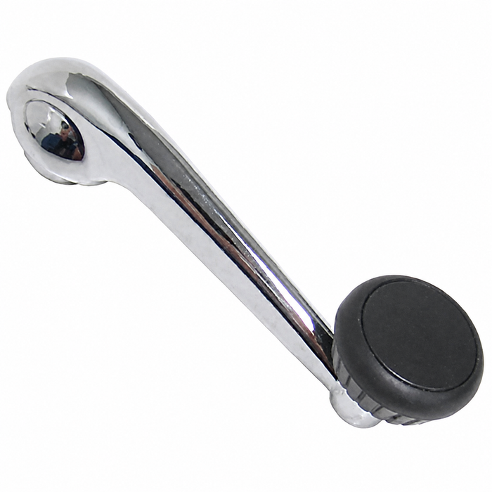 VWC-113-837-581-E - WINDOW CRANK - CHROME WITH BLACK KNOB - BEETLE 1967 ONLY - TOP QUALITY REPRODUCTION - (ALSO FITS BEETLE / GHIA 56-66) - SOLD EACH