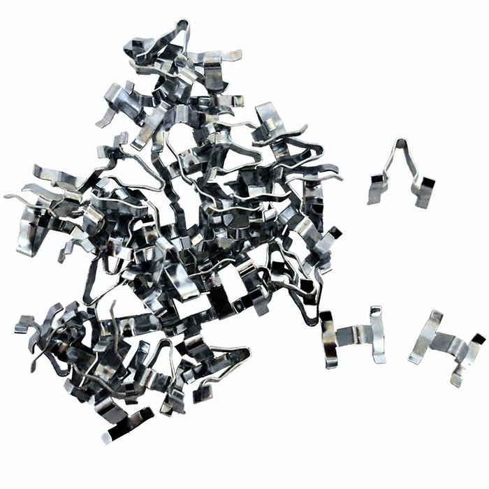 VWC-113-853-585-B50 - 113853585B - QUALITY REPRODUCTION - BAG OF 50 METAL BODY MOLDING CLIPS (WILL DO 1 CAR) - BEETLE 46-66/TYPE-3 62-66 - SOLD BAG OF 50