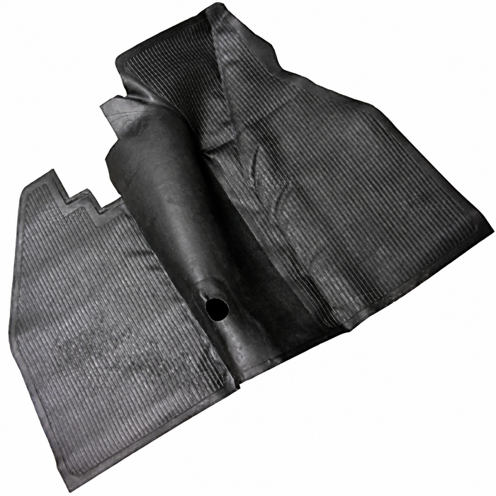 VWC-113-863-703-K - 113863703K - FRONT RUBBER FLOOR MAT OVER TUNNEL - BLACK - BEETLE 68-72 WITH RIGHT FOOT REST PANEL (SEE NOTES ABOUT COLOR) - SOLD EACH