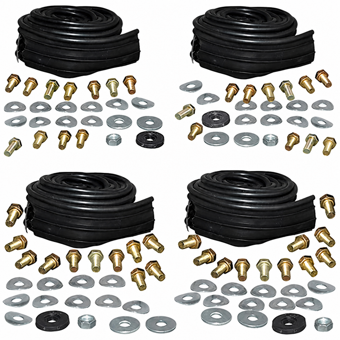 VWC-113-898-022-BR - BRAZIL MADE COMPLETE 4 FENDER BEAD KIT - WITH STANDARD BOLTS (NOT TALL) - WASHERS - BEADING - DOES ALL 4 FENDERS - BEETLE 46-79 - SOLD SET