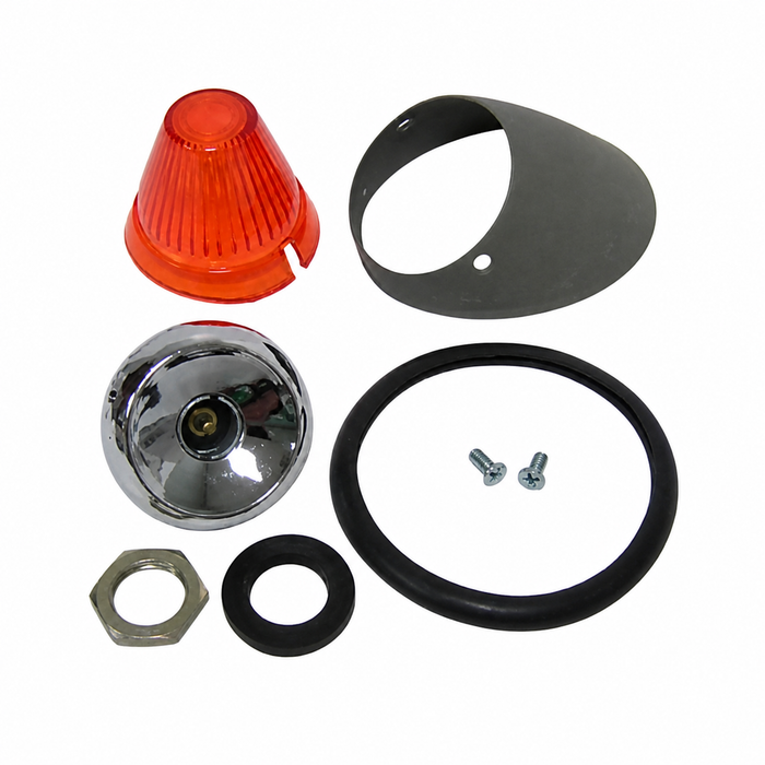 VWC-113-953-042-A - 113953042A - RIGHT - BULLET FRONT TURN SIGNAL ASSEMBLY WITH AMBER LENS - BEETLE 55-57 - SOLD EACH