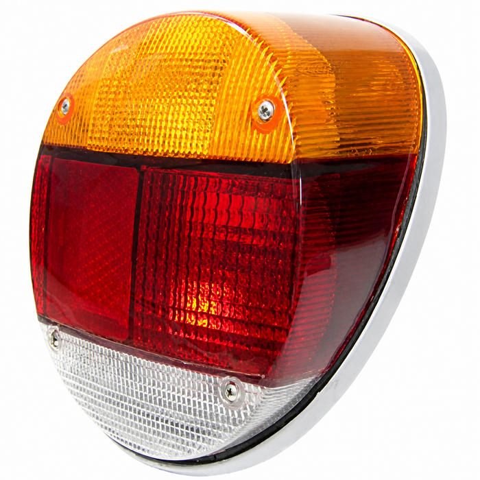 VWC-133-945-097-A - 133945097A - PREMIUM OMEGA ITALY - COMPLETE TAIL LIGHT ASSEMBLY - OE 4 BULB STYLE WITHOUT WIRING HARNESS - LEFT SIDE - BEETLE 73-79 - THING 73-74 - SOLD EACH