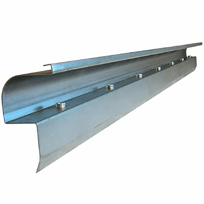 VWC-141-801-041-B - 141801041B - LEFT - 53-1/4 INCH LONG INNER HEATER CHANNEL PANEL WITH PAN MOUNTING NUTS (5/16 INCH - NOT 8MM) - GHIA 56-74 - SOLD EACH