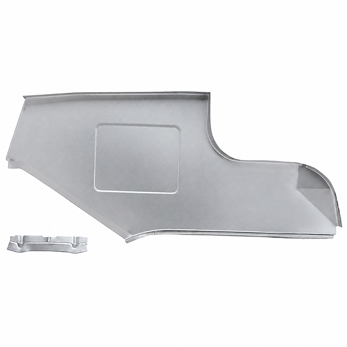 VWC-141-813-161 - 141813161E - LEFT BATTERY COMPARTMENT FLOOR SECTION WITH WELD-ON BATTERY BRACKET - GHIA 67-74 (67-71 REQUIRE MOD'S TO FRONT CORNER) - SOLD EACH