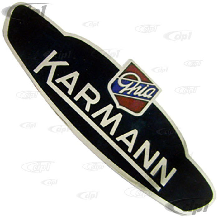 VWC-141-853-901-A - 141853901A - EXCELLENT REPRODUCTION - KARMANN GHIA BODY BADGE - GHIA 60-74 - SOLD EACH