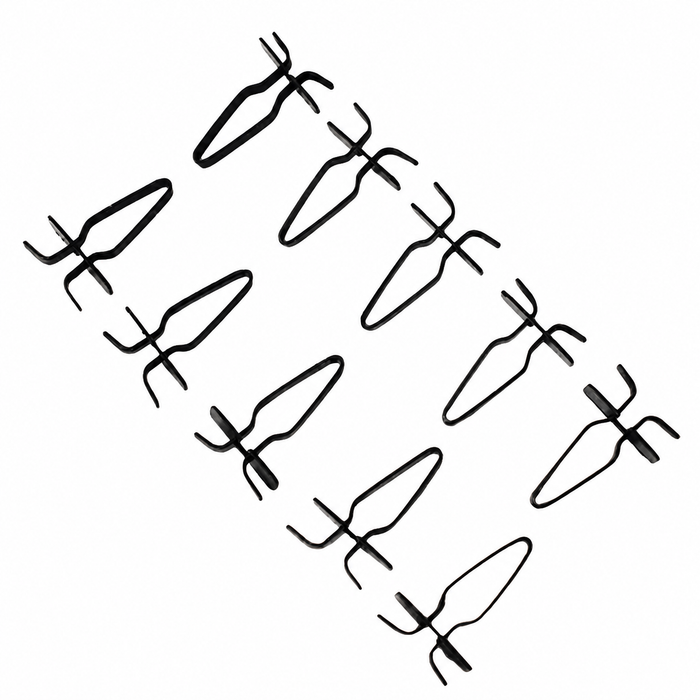 VWC-141-898-335-SET - 141898335 - EXCELLENT GERMAN QUALITY - OUTSIDE DOOR WINDOW SCRAPER MOLDING CLIPS - 10 PIECE SET DOES 1 CAR - GHIA 56-71 - SOLD SET OF 10