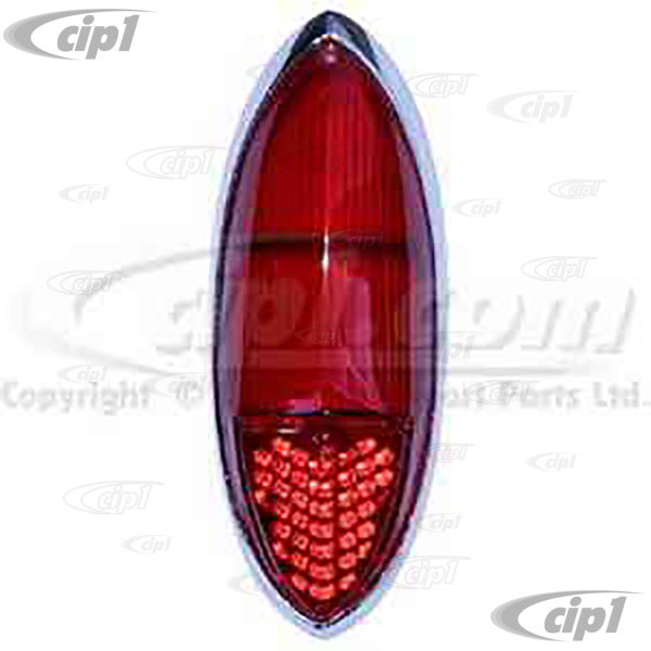 C11-A5005 - 38-39 TAIL LIGHT REPLACEMENT RED GLASS LENS WITH BLUE