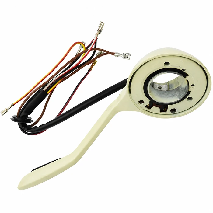 VWC-141-953-517-FIV - 141953517F - GOOD REPRODUCTION - TURN SIGNAL SWITCH - IVORY - ORIGINAL STYLE WITH BUILT-IN DIMMER BUTTON (BUTTON IS BLACK) - BEETLE 66-67 - GHIA 66-67 - SOLD EACH
