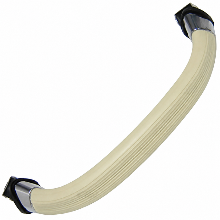 VWC-151-857-641-BIV - 151857641B - EXCELLENT QUALITY REPRODUCTION - DASH GRAB HANDLE - IVORY WITH CHROME ENDS AND HARDWARE - BEETLE 58-67 - SOLD EACH