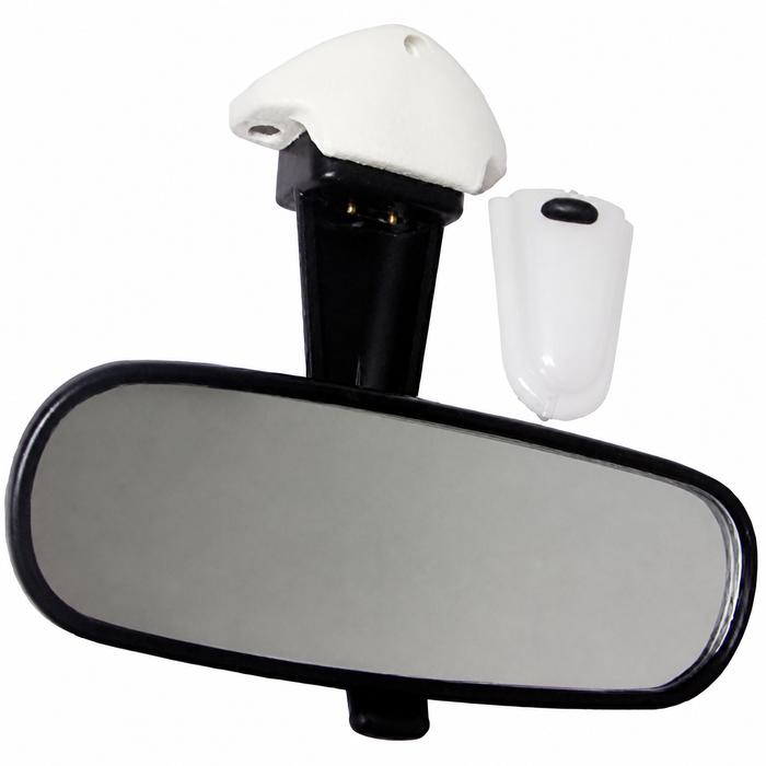VWC-151-947-131-ACM - 151947131A - EXCELLENT REPRODUCTION - COMPLETE INTERIOR REAR VIEW MIRROR WITH LIGHT AND BASE (BULB AND SCREWS ARE NOT INCLUDED) - CONVERTIBLE BEETLE 68-79 / ALL GHIA 68-74 - SOLD EACH