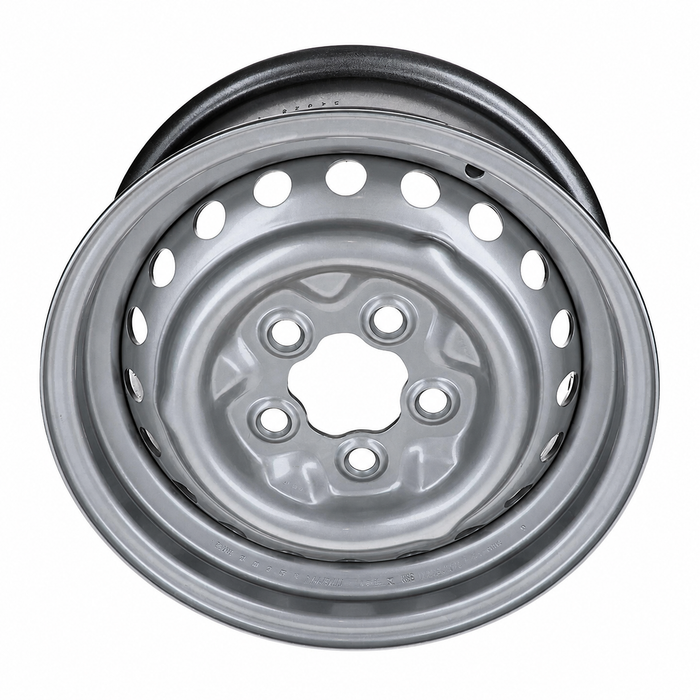 VWC-211-601-027-H - 211601027H - GENUINE QUALITY - STOCK STEEL WHEEL - 14 X 5.5 INCH WIDE - 5X112MM BOLT PATTERN - PAINTED GREY - BUS 71-79 - VANAGON 80-91 - SOLD EACH