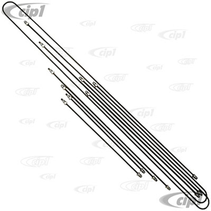 VWC-211-698-001-F - GERMAN MADE COMPLETE METAL BRAKE LINE KIT - INCLUDES STEEL LINES FOR ENTIRE BUS - TEFLON COATED TO PREVENT CORROSION - BUS 1971 TO 1979 WITH BRAKE BOOSTER - SOLD KIT