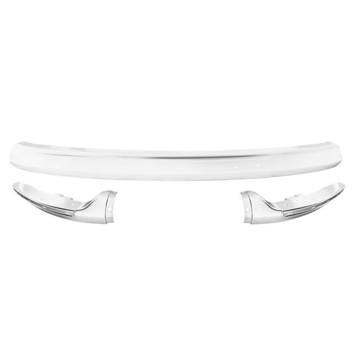 VWC-211-707-111-BKT - (211707111B) - GOOD REPRODUCTION - NICELY FINISHED IN OFF WHITE (IVORY COLOR) - FRONT BUMPER WITH SIDE STEPS (HARDWARE/BRACKETS NOT INCLUDED) - BUS 68-72 - (ASSEMBLY REQUIRED) - SOLD EACH
