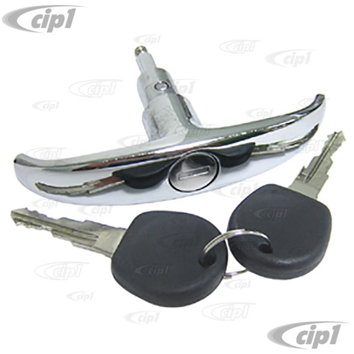 VWC-211-829-231-D - (211829231D 98-8671-B) LOCKING T-HANDLE FOR REAR HATCH WITH KEYS - BUS 55-63 - SOLD EACH