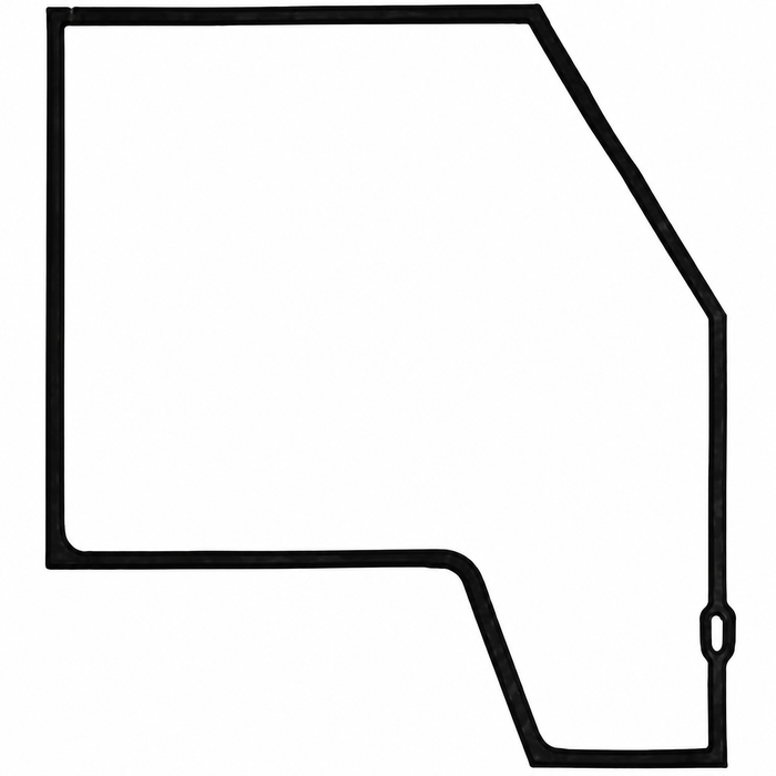 VWC-211-831-721-D - 211831721D - BRAZILIAN MADE - FRONT DOOR SEAL - LEFT - BUS 68-79 - SOLD EACH