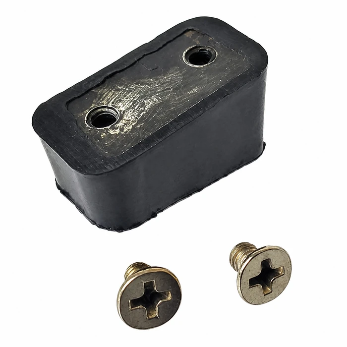 VWC-211-837-177 - (211837177) - GERMAN - SLIDING DOOR STRIKER PLATE WEDGE WITH SCREWS - BUS 68-79 - T25 VANAGON 80-84 - SOLD EACH