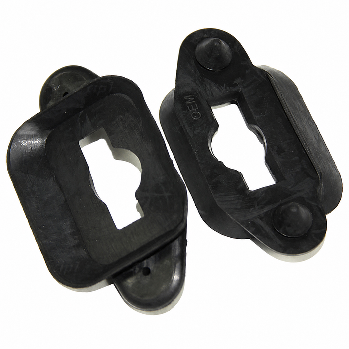 VWC-211-837-349-APR - (211837349A) EXCELLENT REPRODUCTION - PAIR OF CHECK STRAP RUBBER SEALS FOR FRONT DOORS - LEFT AND RIGHT - BUS 64-67 - SOLD PAIR