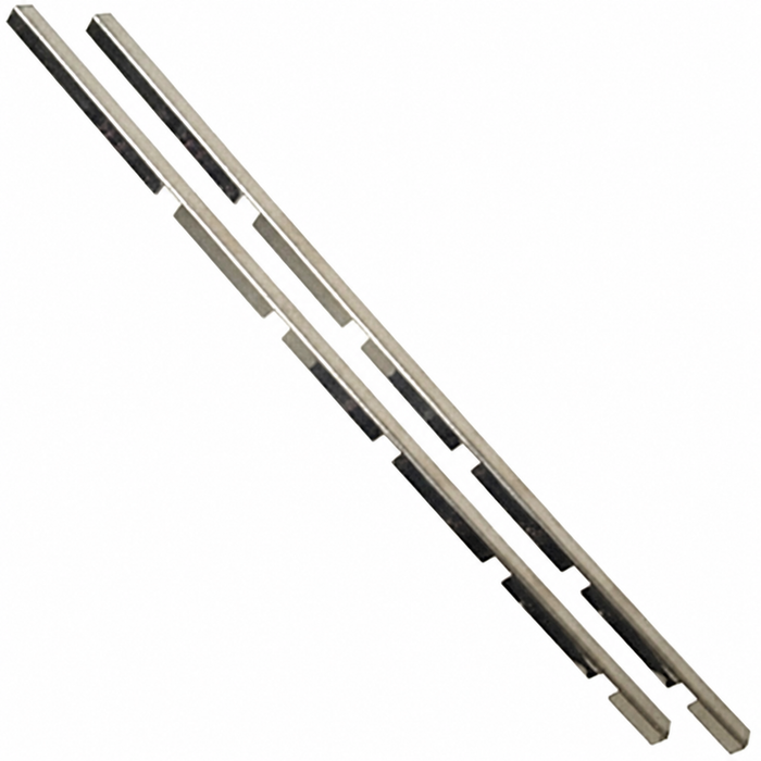 VWC-211-837-813-APR - 211837813A - PAIR OF GERMAN QUALITY FRONT DOOR SLIDING WINDOW LATCH PLATES (MOUNTING SCREWS NOT INCLUDED) - STAINLESS STEEL - BUS 55-67 - SOLD PAIR
